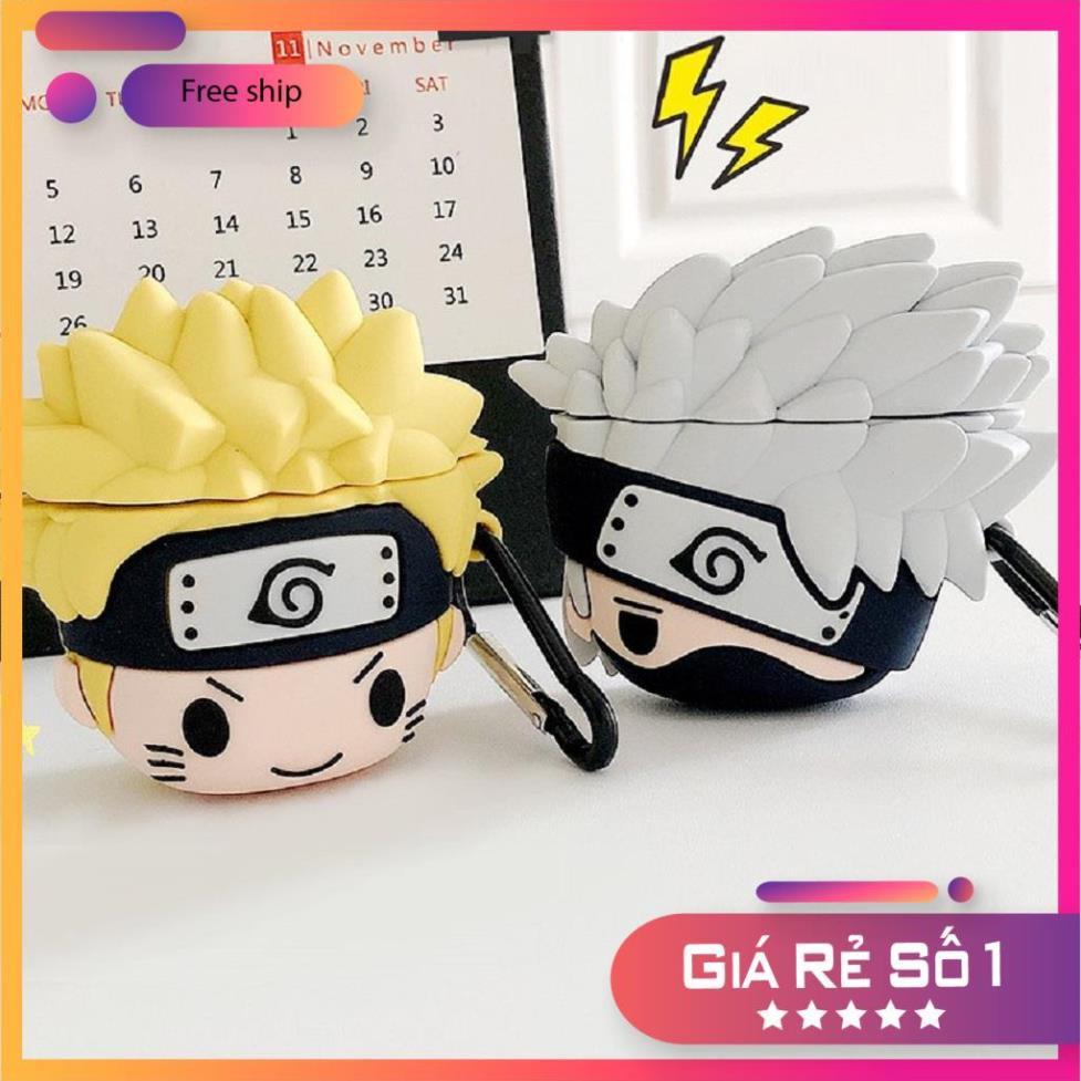 Airpods Case ⚡Freeship ⚡ MODEL CASE AIRPODS NARUTO VÀ KAKASHI ChoTai Nghe Không Dây AP : 1/ 2/ i12/ Pro