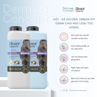 Dầu Gội - Xả Dicora Urban Fit chiết xuất trái bơ dành cho mọi loại tóc - 400ml [NHẬP KHẨU CHÍNH HÃNG 100%]