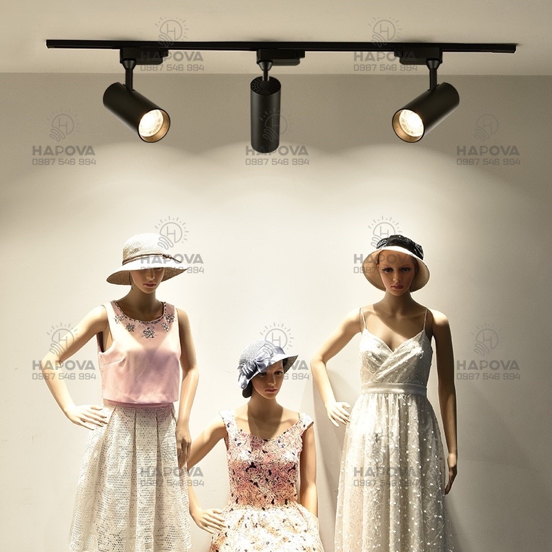Đèn rọi, đèn rọi ray COB Ống Bơ rọi cửa hàng Công suất 30W HAPOVA NIKIS DR 02