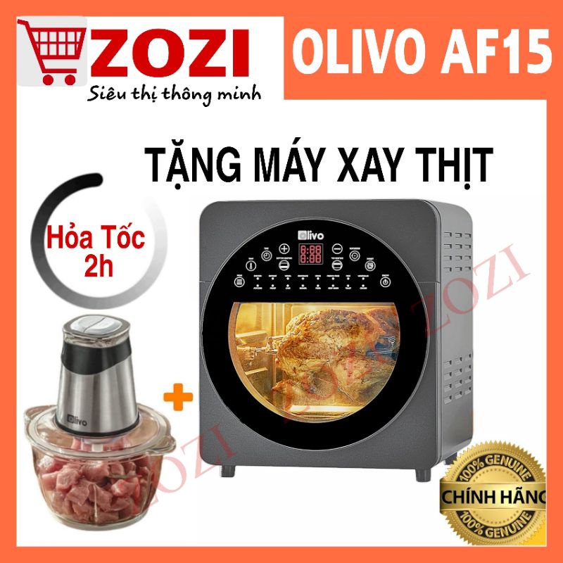 [Tặng quà+Freeship] Nồi Chiên Không Dầu OLIVO AF15 - 16 Chức Năng - Thương Hiệu Mỹ, olivo AF 15