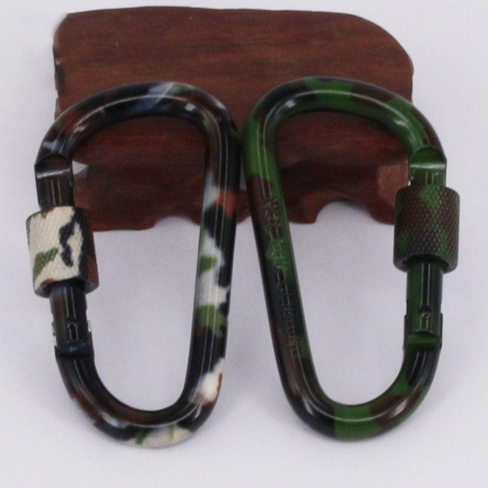 Bộ 2 Móc Khóa Leo Núi Bằng Hợp Kim Nhôm Màu Đen Chất Lượng Cao