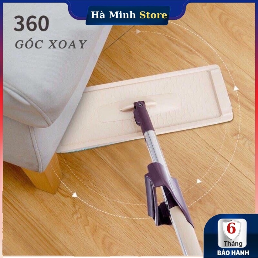 Chổi Lau Nhà Tự Vắt Xoay Tròn 360 Độ Dễ Dàng Sử Dụng, Lau Mọi Ngóc Ngách,Tiết Kiệm Thời Gian - Cây Nhà Sàn Tự Vắt