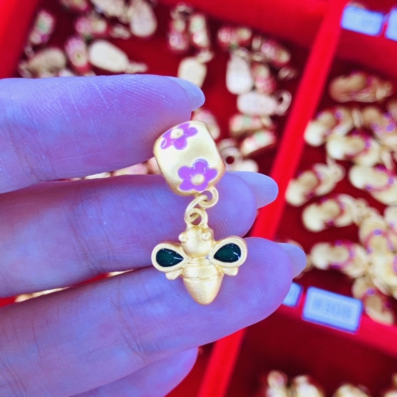 Charm Ong Hồng Tụ Lộc làm vòng DIY