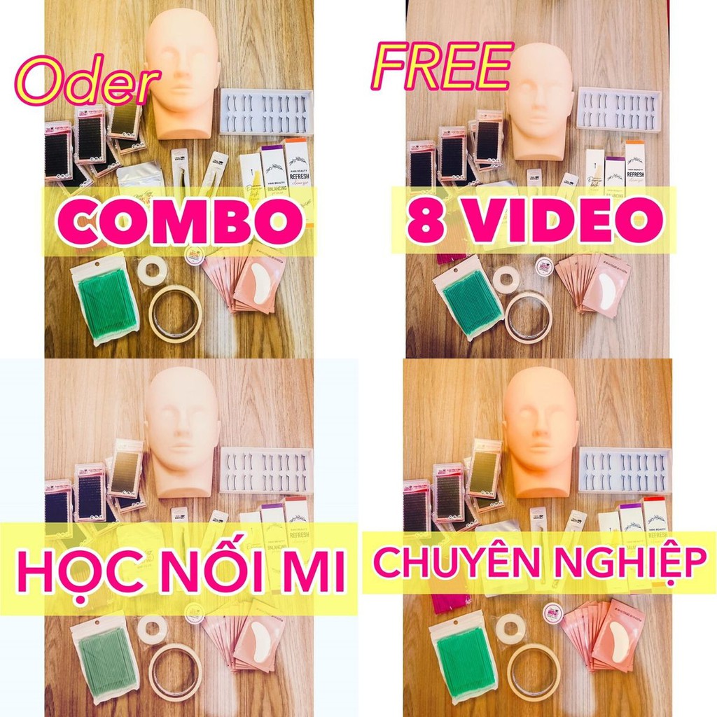 COMBO DỤNG CỤ NỐI MI + VIDEO HƯỚNG DẪN TỰ HỌC + học online và hướng dẫn miễn phí trên tin nhắn