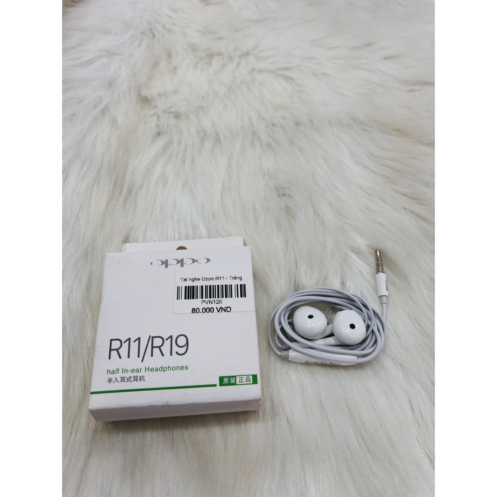 Tai nghe oppo R11/R19 in-ear Headphones jack 3.5mm dễ dàng kết nối với nhiều dòng thiết bị trên thị trường