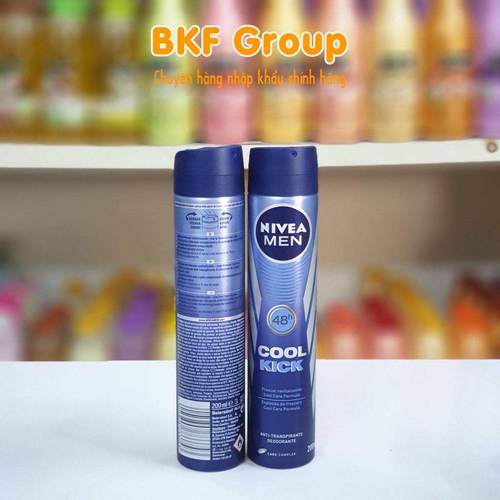 Xịt Khử Mùi 48h Nivea Men 200ml -  nội địa Đức