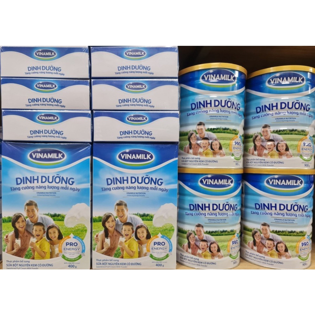 SỮA BỘT NGUYÊN KEM CÓ ĐƯỜNG VINAMILK DINH DƯỠNG - 400g/900g