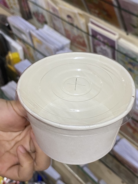 50 - 100 cái tô giấy trắng có nắp cỡ 4.5oz, 7oz, 10oz, 13oz, 16oz, 22oz hoặc 36oz