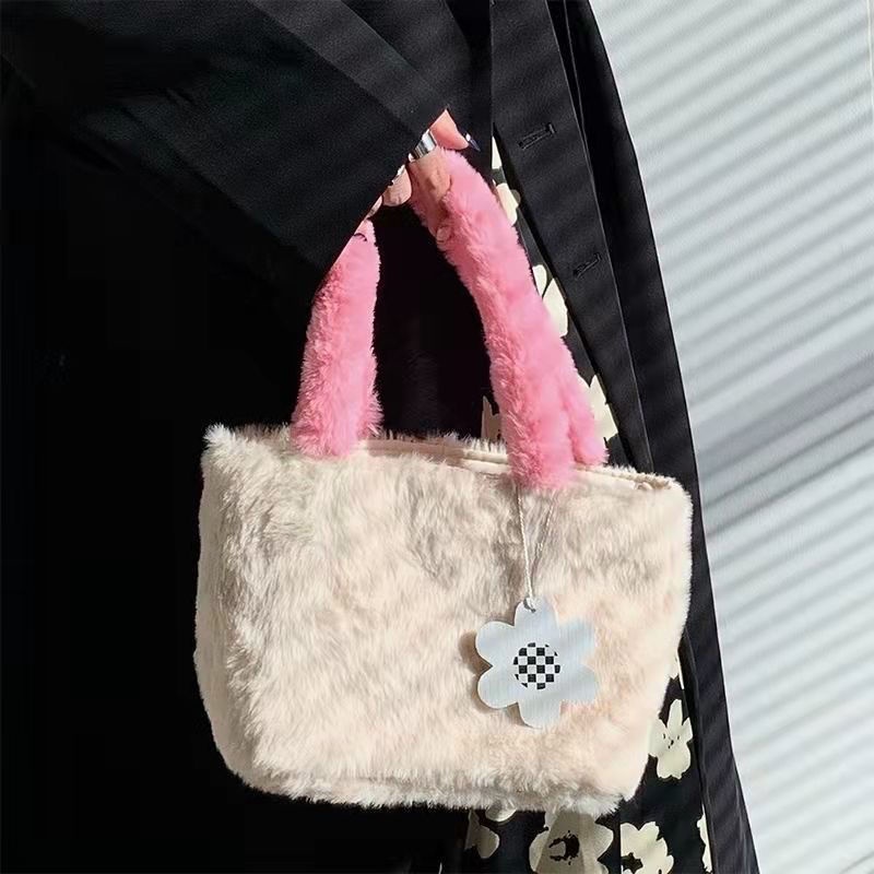 [Hàng Có Sẵn] Túi Xách Lông Nhung Dễ Thương