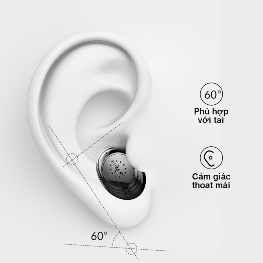Tai nghe Bluetooth không dây Zealot H19 âm thanh Hifi chống nước, 4 giờ nghe nhạc, kết nối Bluetooth TWS 5.0 - BH 1 năm