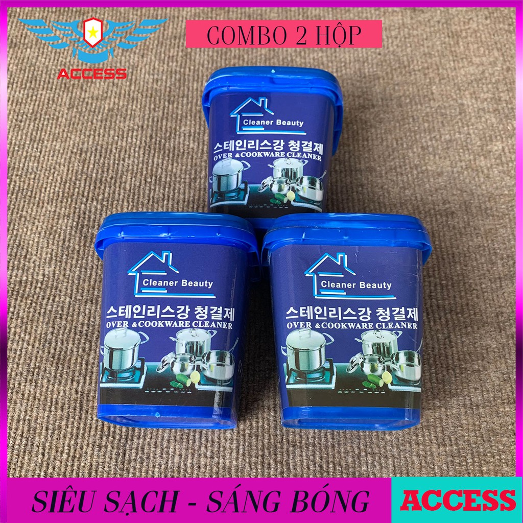 [ SIÊU SẠCH 2 HỘP ] Bột tẩy xoong, nồi, vòi innox  - Vệ sinh nhà bếp, nhà tắm, gạch men, đồ gia dụng - Hàn Quốc ACCESS