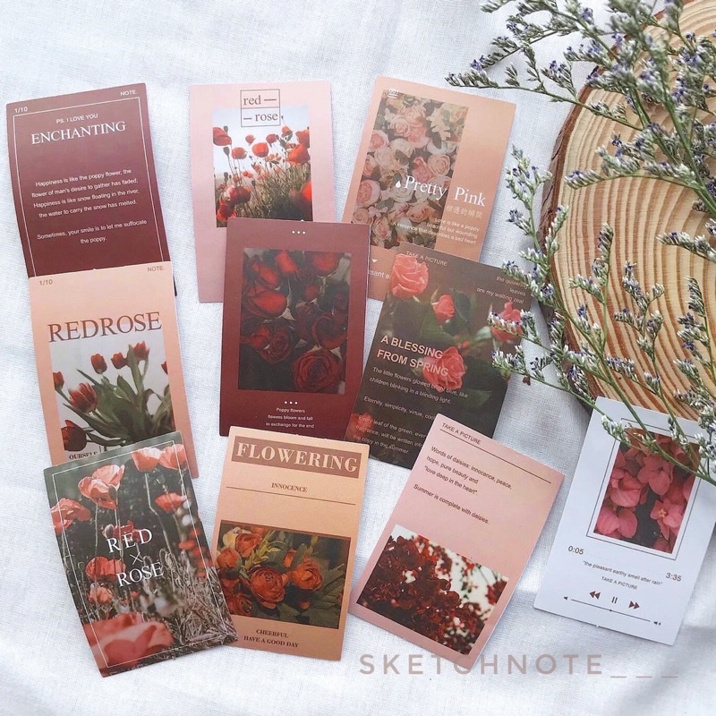 Sticker hoa vintage ST072