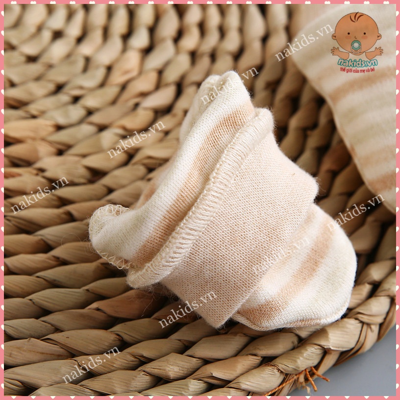 Sét 3 Đôi Bao Tay Sơ Sinh Chất Liệu Cotton Hữu Cơ Tự Nhiên An Toàn Cho Bé