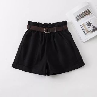 Quần shorts thô cạp cao nữ