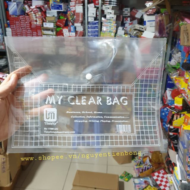 10 túi my clear bag mỏng a4