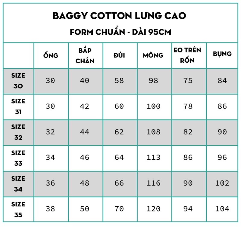 [SIZE ĐẠI 30~36] Baggy Jean BIG SIZE - LƯNG CAO - PHOM TO DÀI Xám Trơn