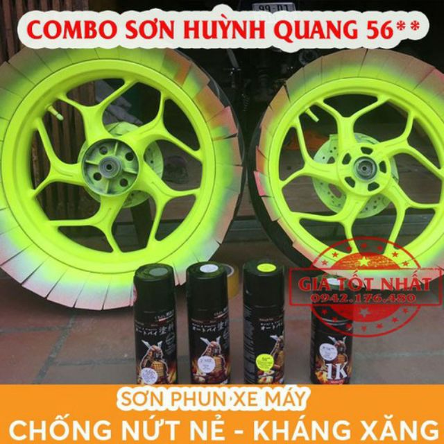 Sơn Samurai combo màu vàng chanh huynh quang 56