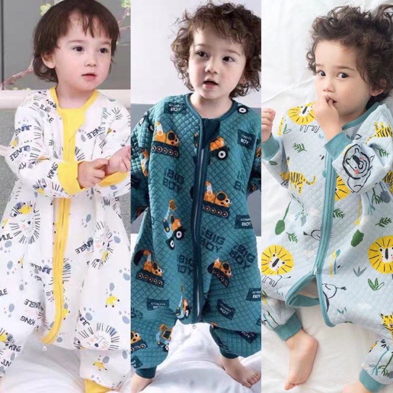 Kids_mart:Túi ngủ PHÒNG CẢM LẠNH giữ ấm bụng cho bé hay đạp chăn túi ngủ liền thân