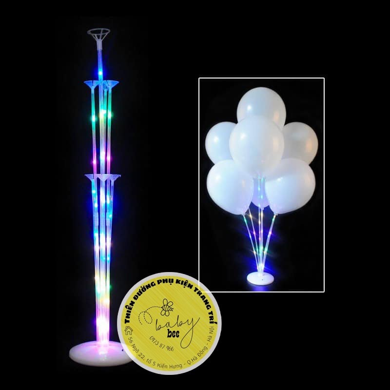 Trụ Bóng Bay Kèm Đèn Cao 70/127 CM