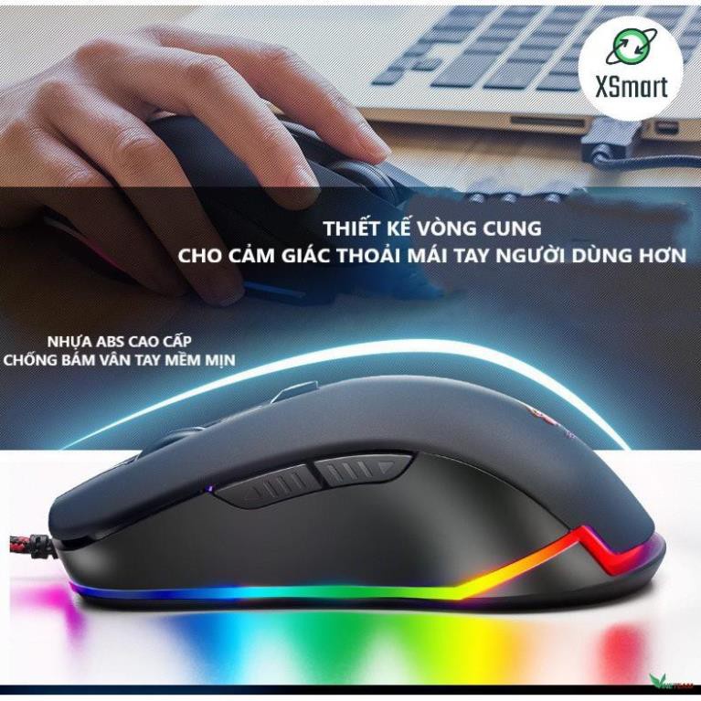 CHUỘT GAMING FREE WOLF V6 Premium LED RGB, Nhiều Chế Độ Led Khác Nhau, Chơi Mọi Tựa Game Trên Máy Tính, PC, Laptop