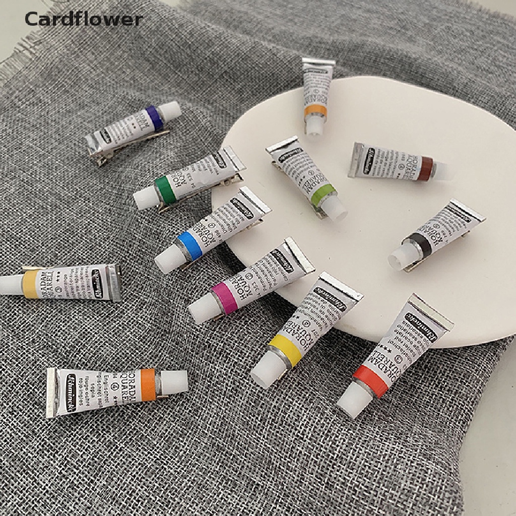 &lt; Cardflower &gt; Kẹp Tóc Mỏ Vịt Màu Nước Sơn Thủ Công Sáng Tạo Vui Nhộn Cho Nữ Đang Giảm Giá