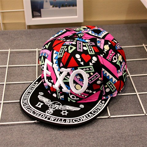 Mũ lưỡi trai chống nắng thêu chữ EXO phong cách hip hop cho bé