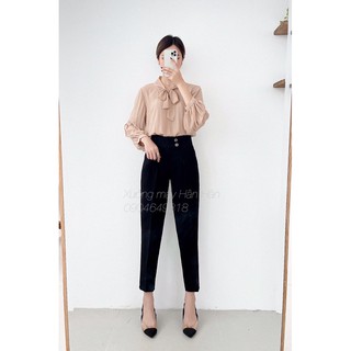 Quần baggy công sở khuy lệch