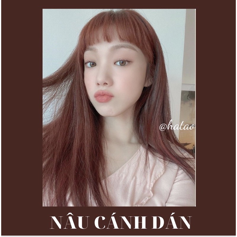 Thuốc nhuộm tóc màu Nâu Cánh Dán(không tẩy) kèm trợ nhuộm 100ml