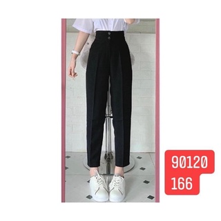 baggy vải cạp 2 cúc siêu cao