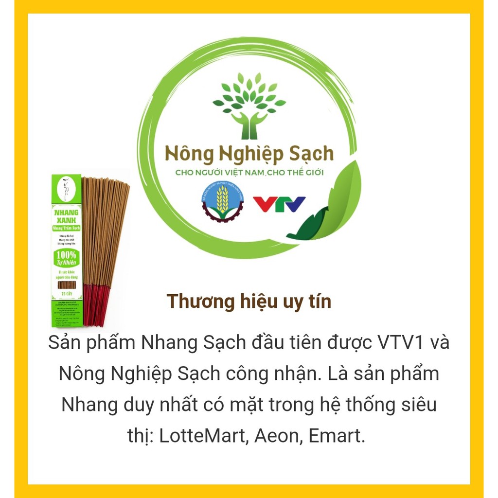 Nhang trầm sạch 💯FREESHIP💯 Nhang không hóa chất  - 70g