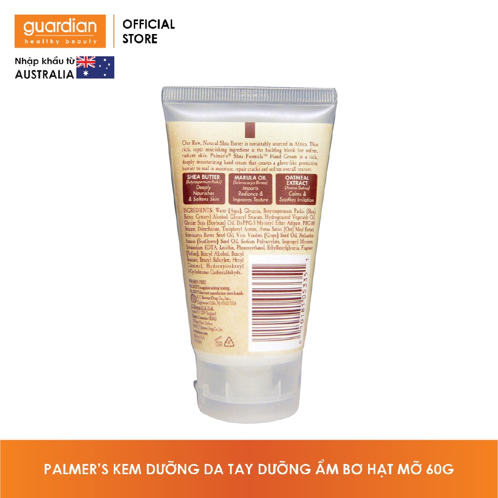 Kem dưỡng da tay giữ ẩm Bơ hạt mỡ Shea Cream Palmer's (60g) | BigBuy360 - bigbuy360.vn