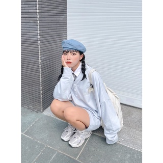 WHITE SON BASEBALL SWEATER MYSTIC BLUE