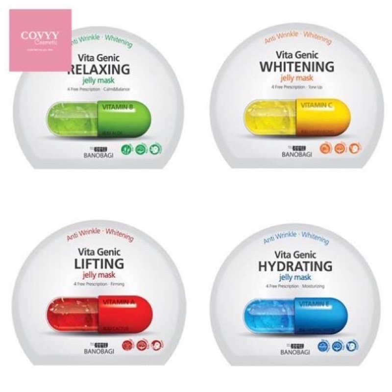 [1 HỘP] Mặt Nạ Giấy Banobagi Genic Jelly Mask 30ml x10m.