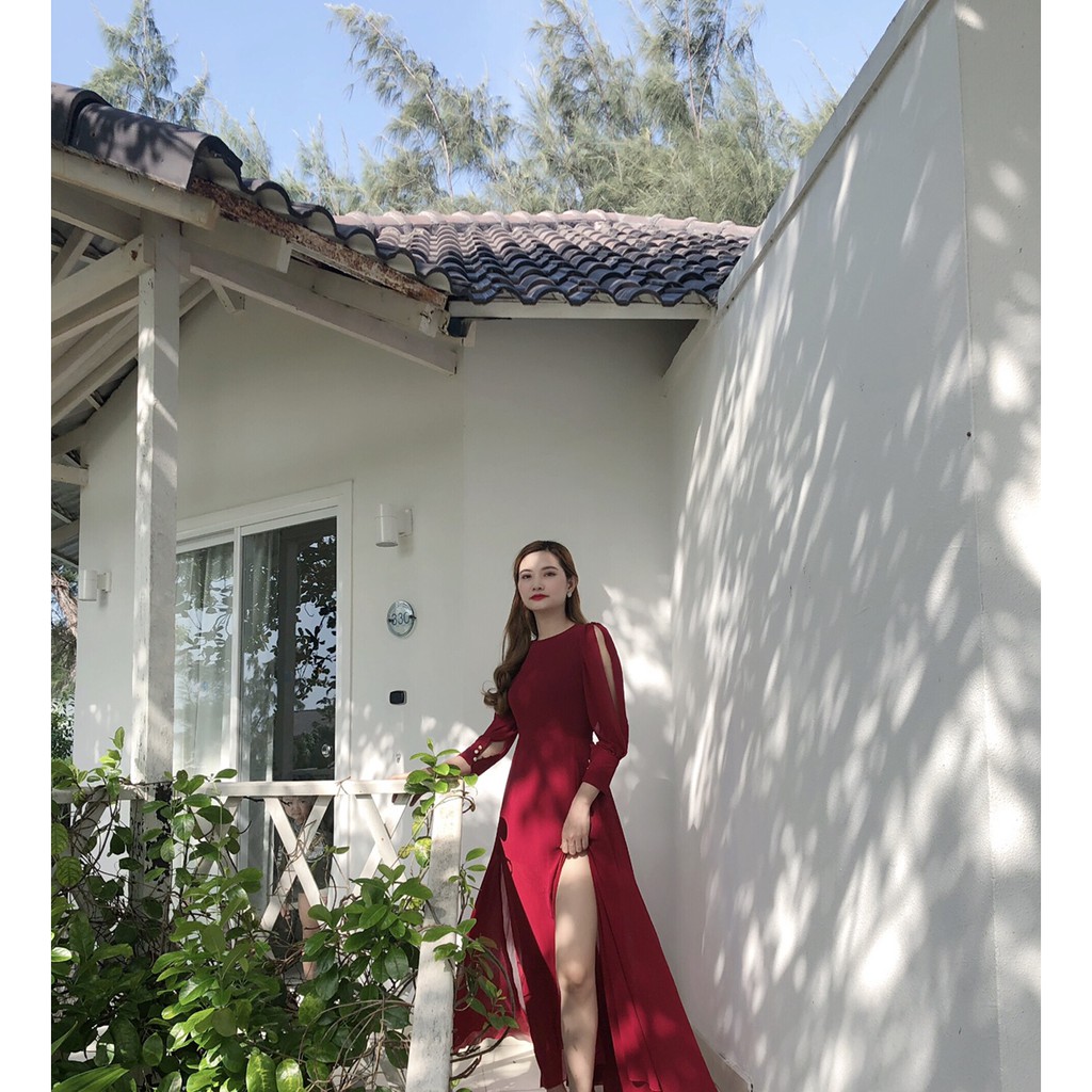 Đầm maxi dạ hội xẻ tà cách điệu- Hình thật Sp 100% | BigBuy360 - bigbuy360.vn