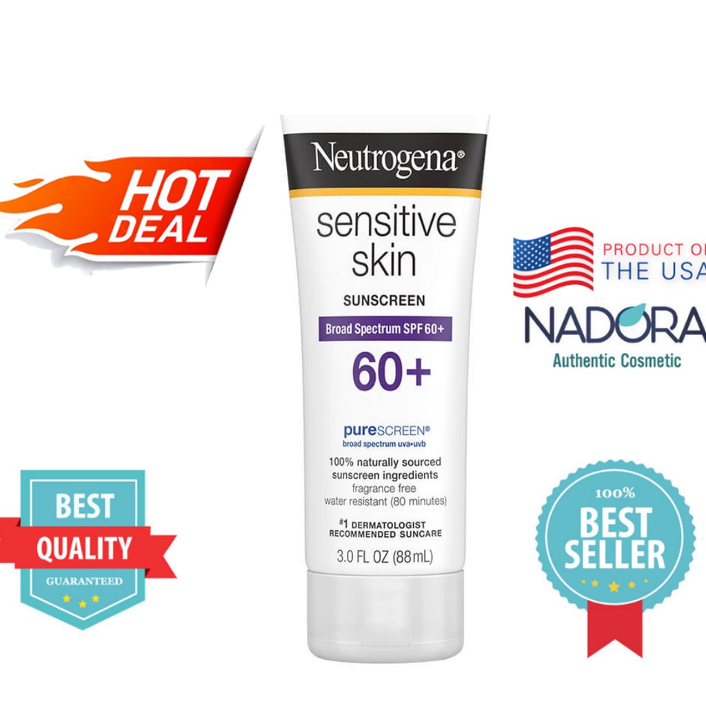 KEM CHỐNG NẮNG cho da nhạy cảm Neutrogena Sensitive Skin Sunscreen SPF 60+