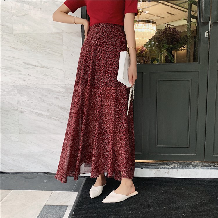 Chân váy chấm bi dáng dài nữ tính thanh lịch | BigBuy360 - bigbuy360.vn