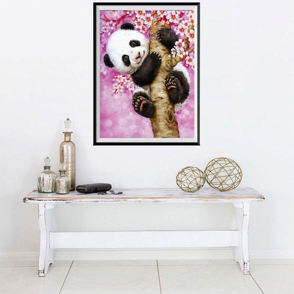 Tranh Thêu Trang Trí Thủ Công 5D Hình Chó Sói (Mũi Thêu Hình X