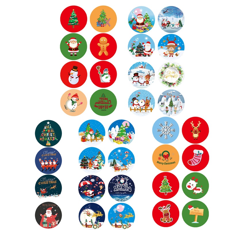 Set 500 sticker Hoạt Hình Dán Quà Tặng Giáng Sinh