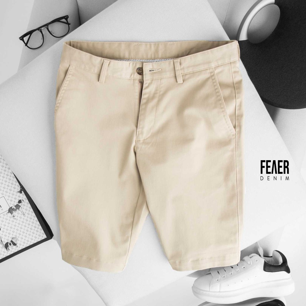 Quần Kaki Slim Chino Short chuẩn form, mềm mịn, sang trọng - FEAER