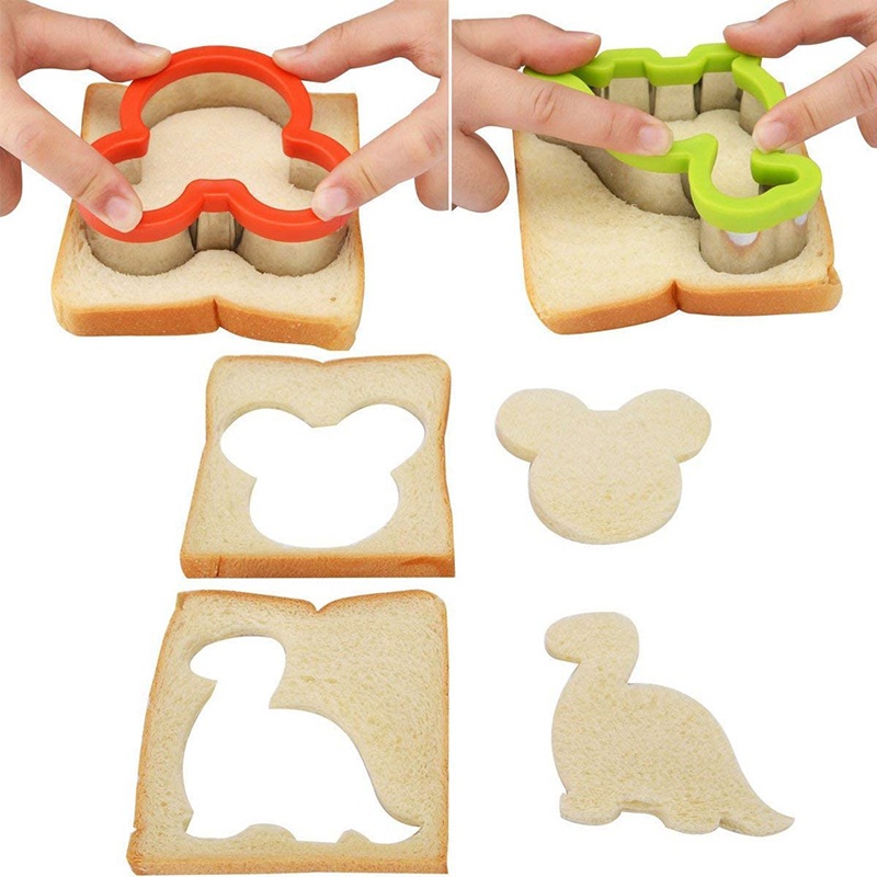 Khuôn Nhấn Bánh Mì Sandwich Bằng Thép Không Gỉ Cho Bé
