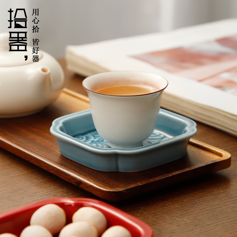 ✨Phong cách trung hoa🌸Khay sứ đựng trà trái cây phong cách Retro Trung quốc