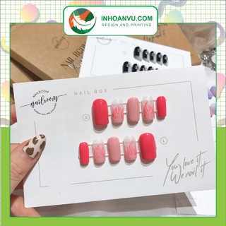 IN 1000C CARD NAIL BOX KÍCH THƯỚC 9X10CM - THIẾT KẾ THEO YÊU CẦU