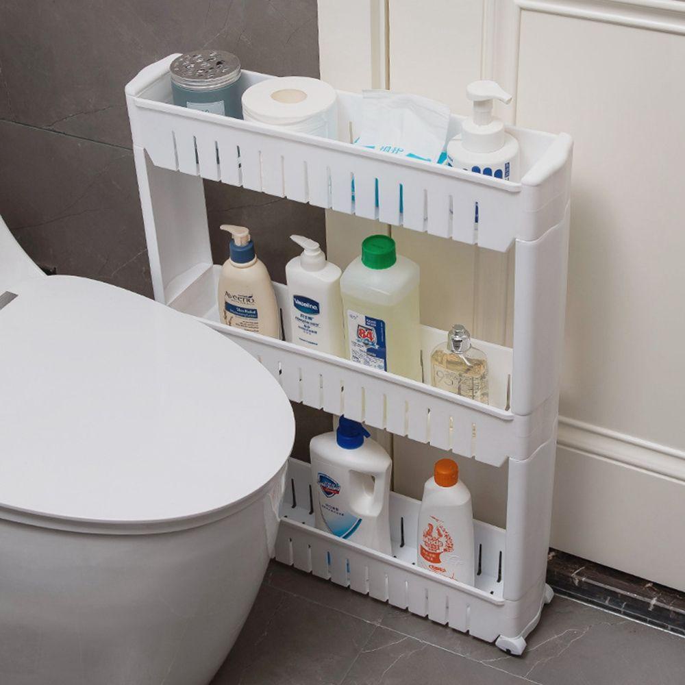 Kệ Đựng Đồ Di Động 3 / 4 Tầng Có Thể Tháo Rời Thanh Lịch Sắp Xếp Gọn Gàng Cho Tủ Lạnh Nhà Bếp Nhà Tắm