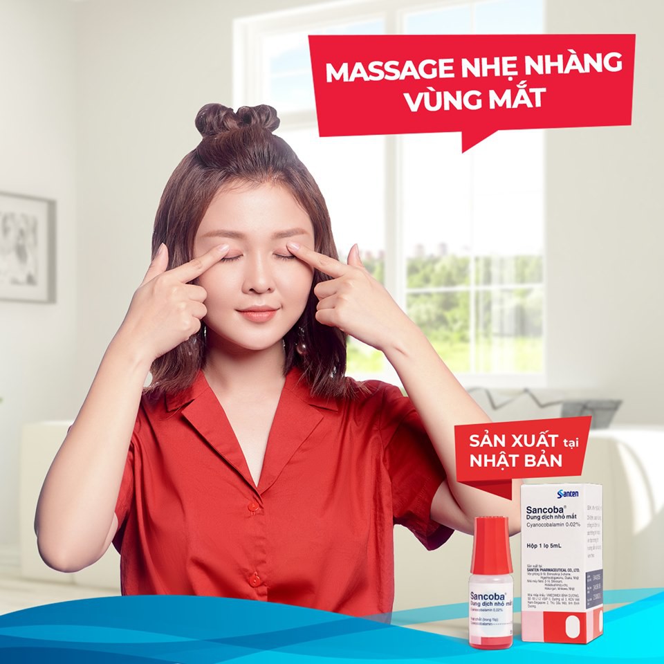  Thuốc nhỏ mắt Santen sancoba màu đỏ Nhật Bản