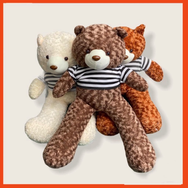Gấu Bông Teddy Khổng Lồ 1m1- 1m8, Gấu Ôm 4 Màu, Chất Bông Mềm Mịn Không Xù - Quà Tặng Đáng yêu