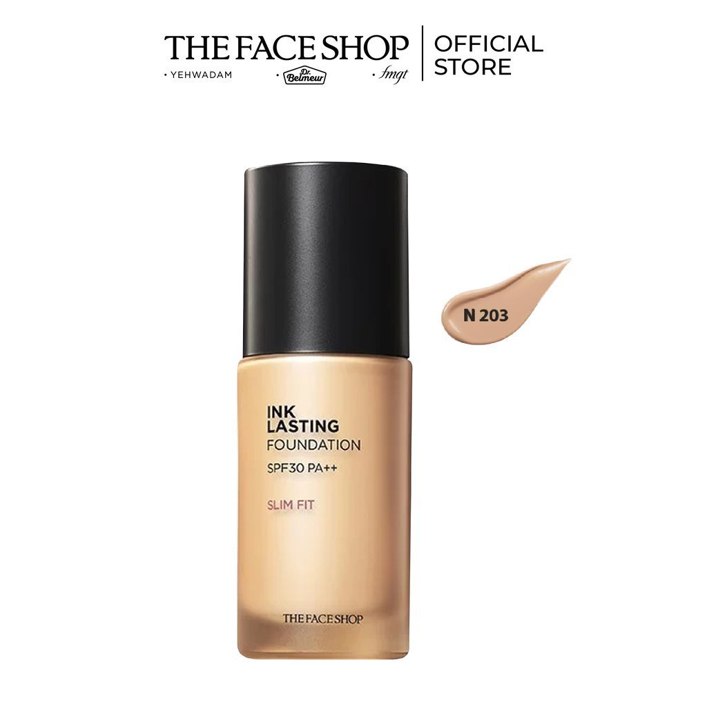 Kem Nền Đa Năng TheFaceShop Ink Lasting Foundation Slim Fit SPF30, Pa++ 30ml