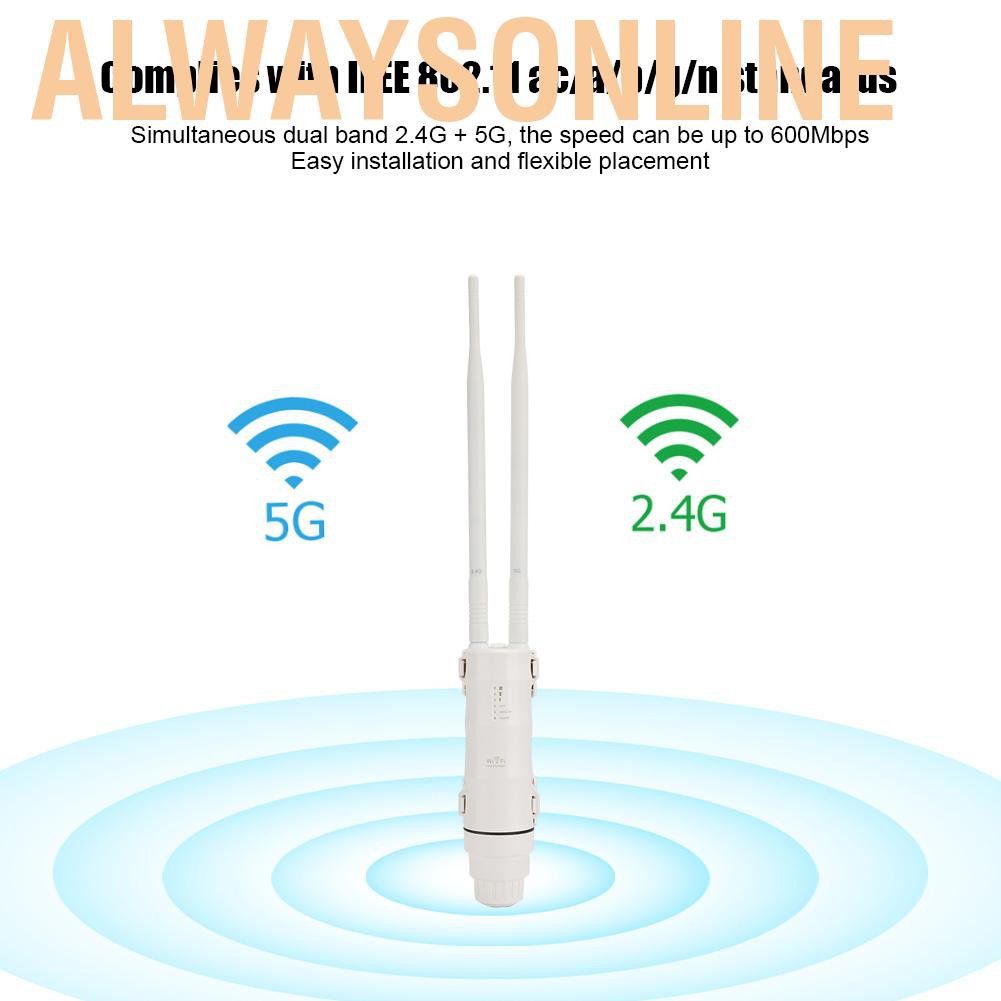 Bộ Khuếch Đại Sóng Wifi Không Dây 2.4g + 5g 100-240v