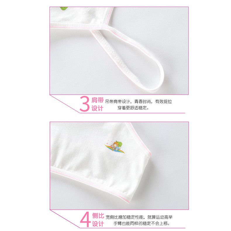 Set 5 áo lót cho bé gái 7 đến 16 tuổi cotton cao cấp thích ứng với da thời trang trẻ em BADAYO SE295