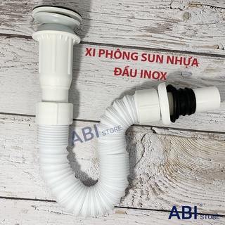 XI PHÔNG NHỰA SUN ĐẦU INOX XẢ LẬT CHẬU RỬA MẶT LAVABO