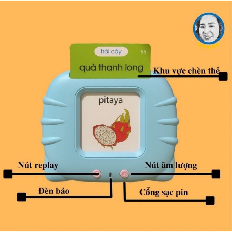 Máy Đọc Thẻ Song Ngữ Anh+Việt 224 từ vựng Flash Cash Mèo Con-Giáo cụ hỗ trợ cho bé học tiếng hiệu quả